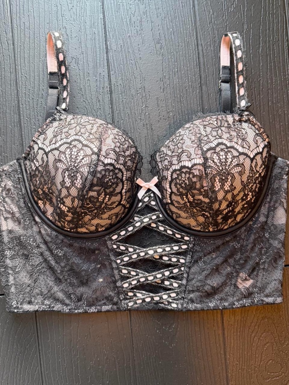 Victoria's Secret black lace corset top